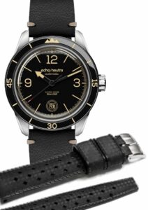 Set: Vintage Lederband + Kautschukband
