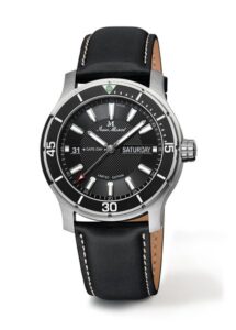 Horween Lederband, Schwarz mit Kontraststich