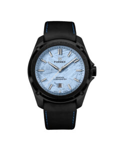 Lederband, Schwarz mit blauer Naht